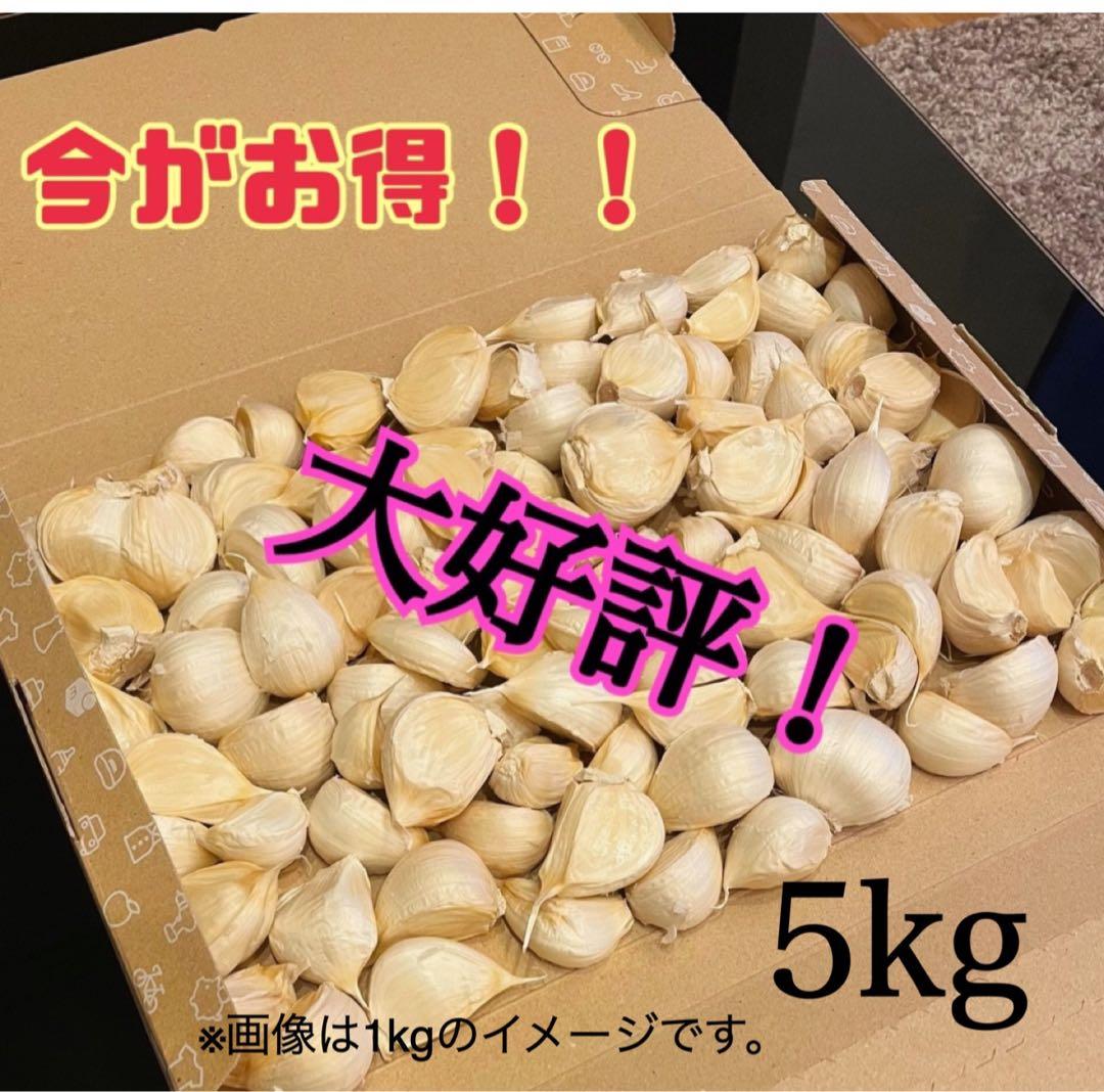 青森県産 ニンニク ホワイト六片 バラ 5㎏