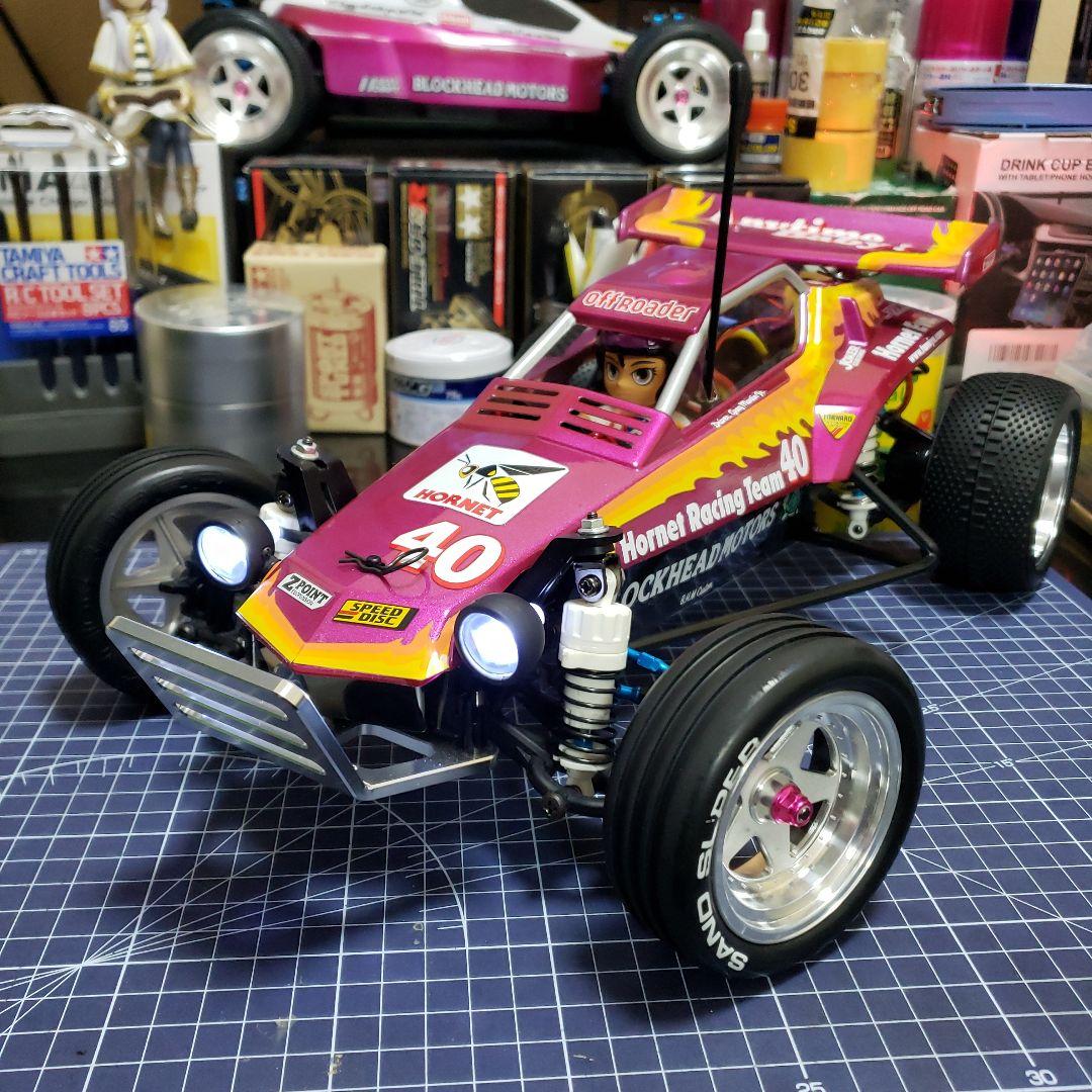 タミヤ NEW ホーネットEVO カスタム　メカ付き　ピンク　美品