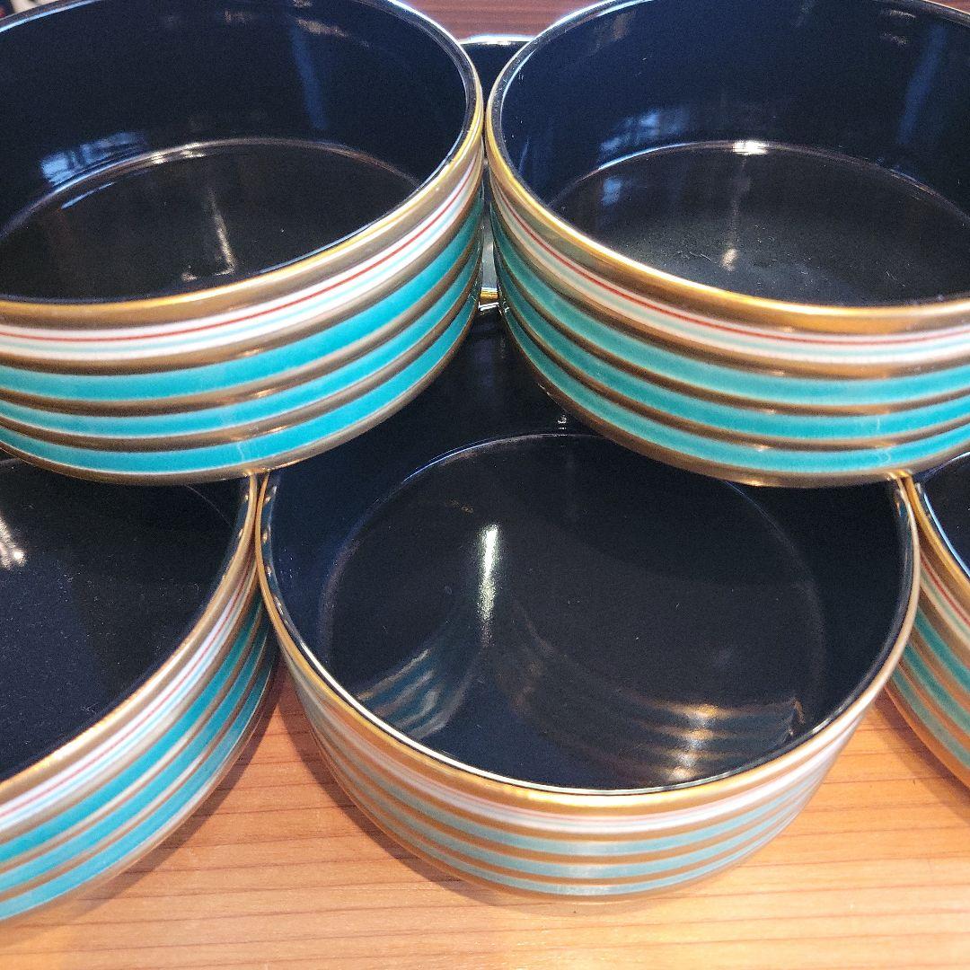 金彩 金輪線 陶器 焼物 器 8客 おまけ2客