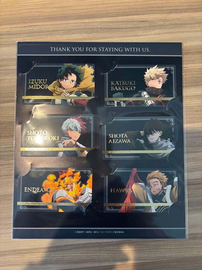 ヒロアカ × 東急ホテルPLUS ULTRA箔押しカードキーレプリカフルセット