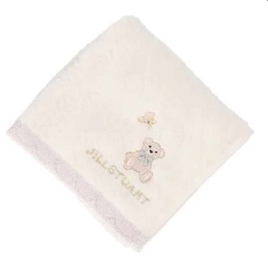 JILL STUART クマ刺繍 タオルハンカチ
