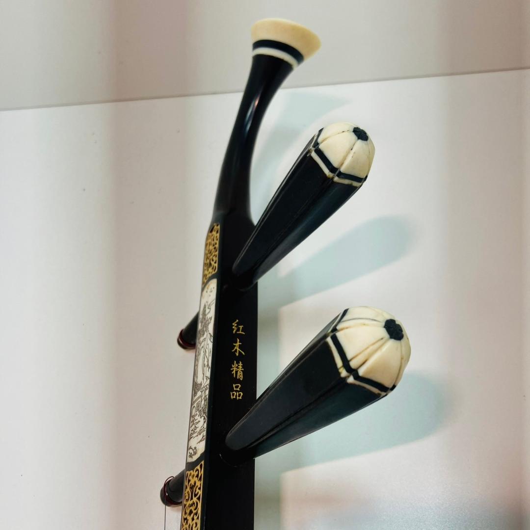 極美品　蘇州　二胡　紅木　精品　万菊根制　付属品多数　蛇皮　ケース　弓