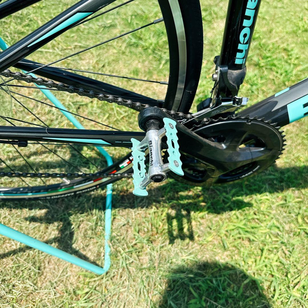 美品　41cm　Bianchi　ロードバイク　ブラック　ターコイズ　700C