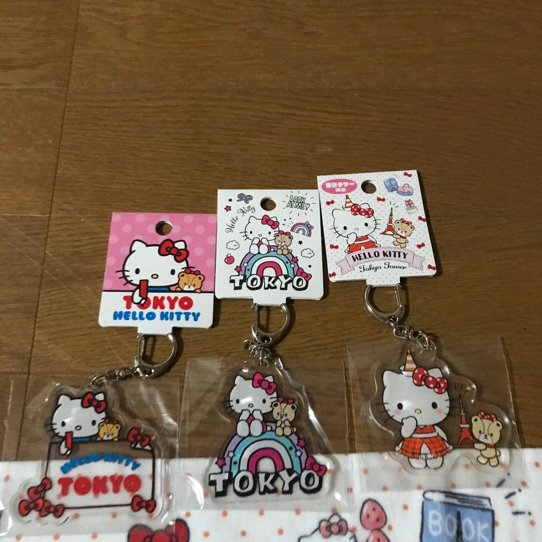 ハローキティ 東京タワー タオルとキーホルダーセット
