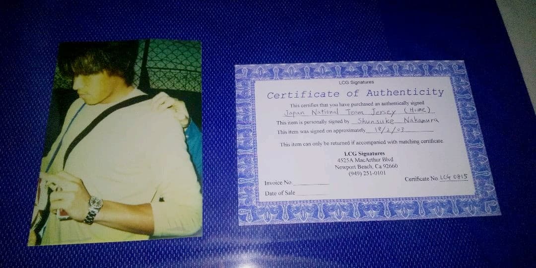 2002日本代表ユニホーム【中村俊輔さん サイン入り】