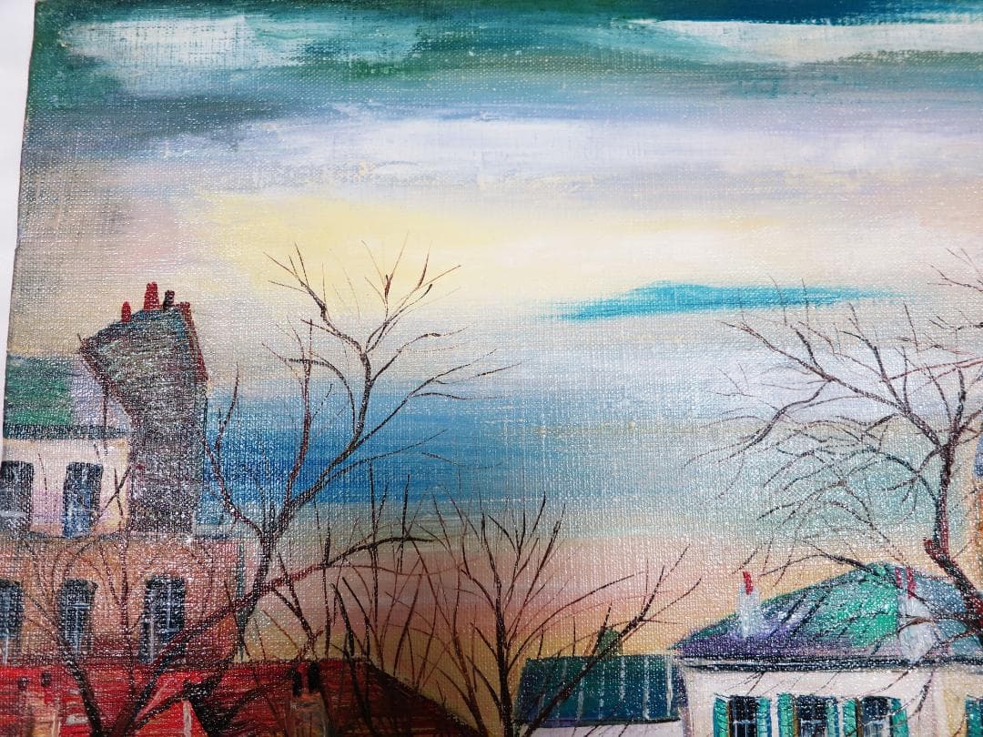 小澤勇寿郎　「モンマルトル」油彩画　F１０号