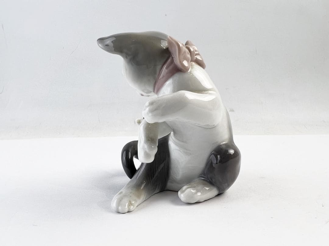 美品　LLADRO リヤドロ ネコとネズミ 陶器人形 フィギュリン インテリア