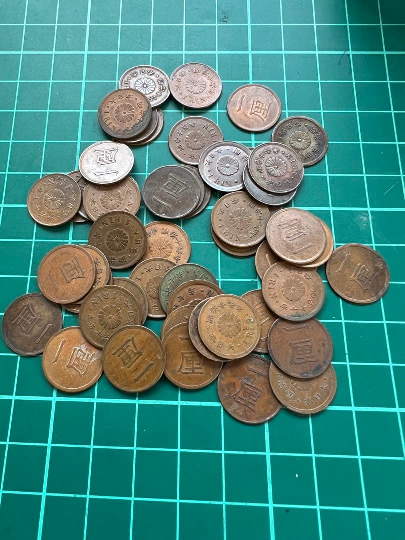 日本銅貨　一厘銅貨　50枚まとめロット