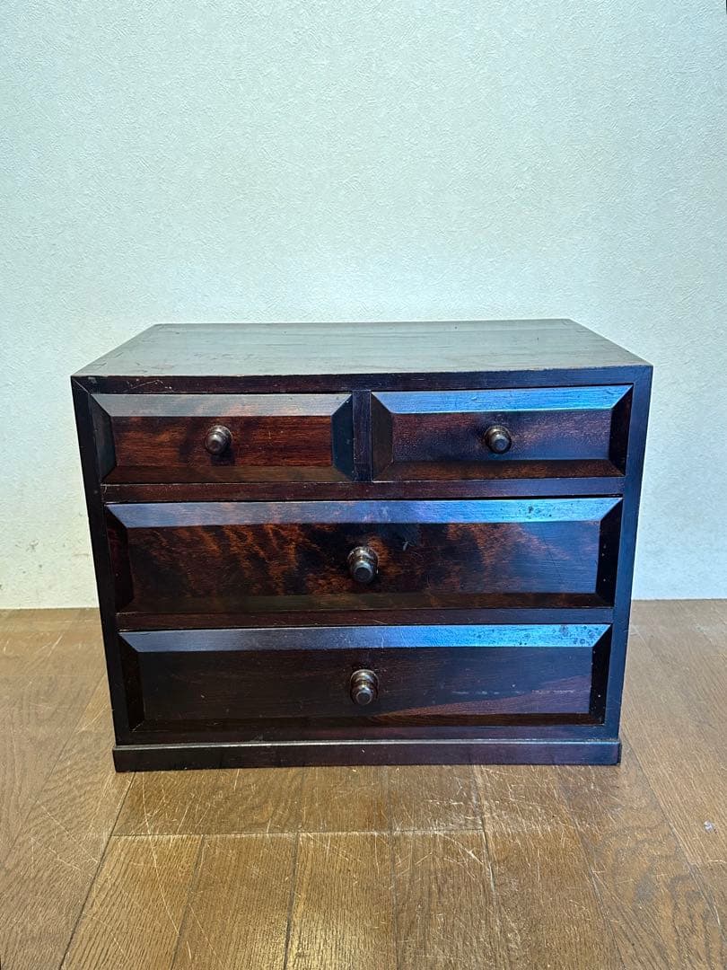 松本民芸家具　凸面小抽斗　小さな箪笥　引き出し家具