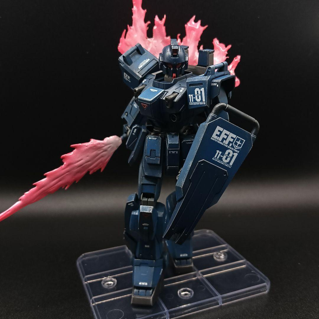HGUC 1/144ブルーディスティニー1号機　全塗装完成品　自作エフェクト付
