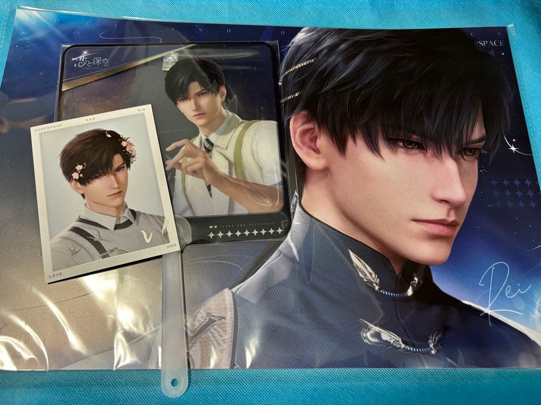 恋と深空 レイ 東京ゲームショウ TGS ノベルティ うちわ ポスター カード