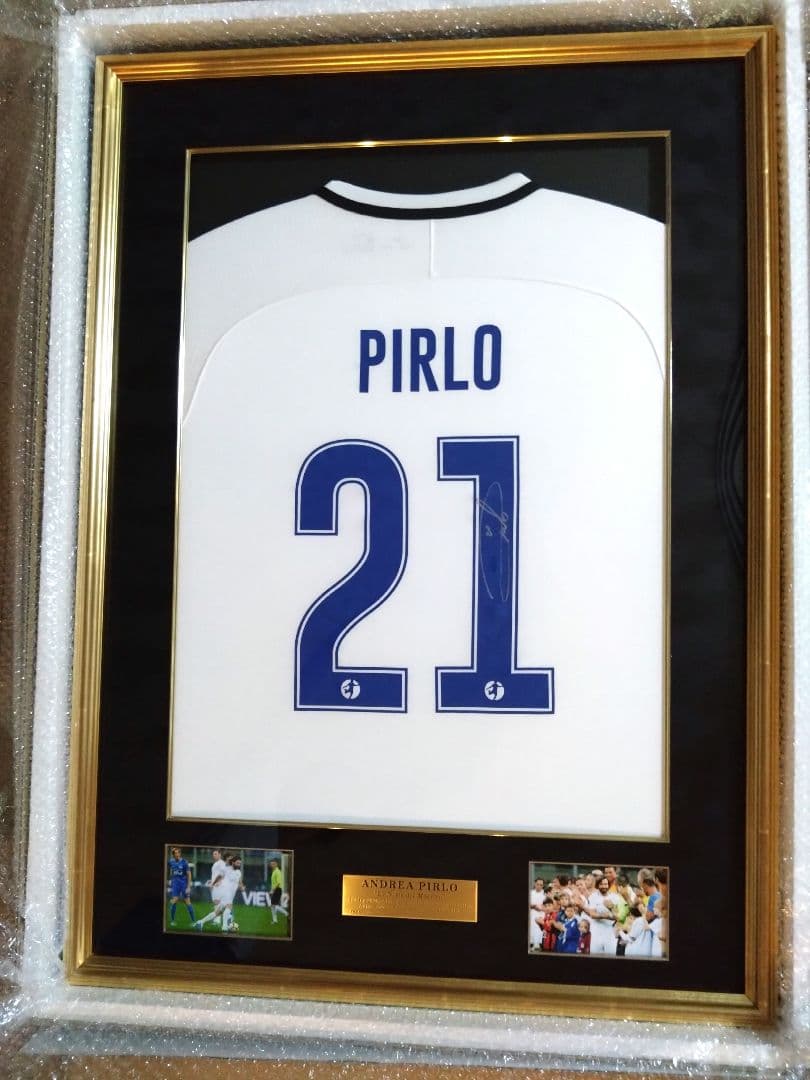 ピルロ直筆サイン入りホワイトスターズ2018ユニフォーム (引退試合)