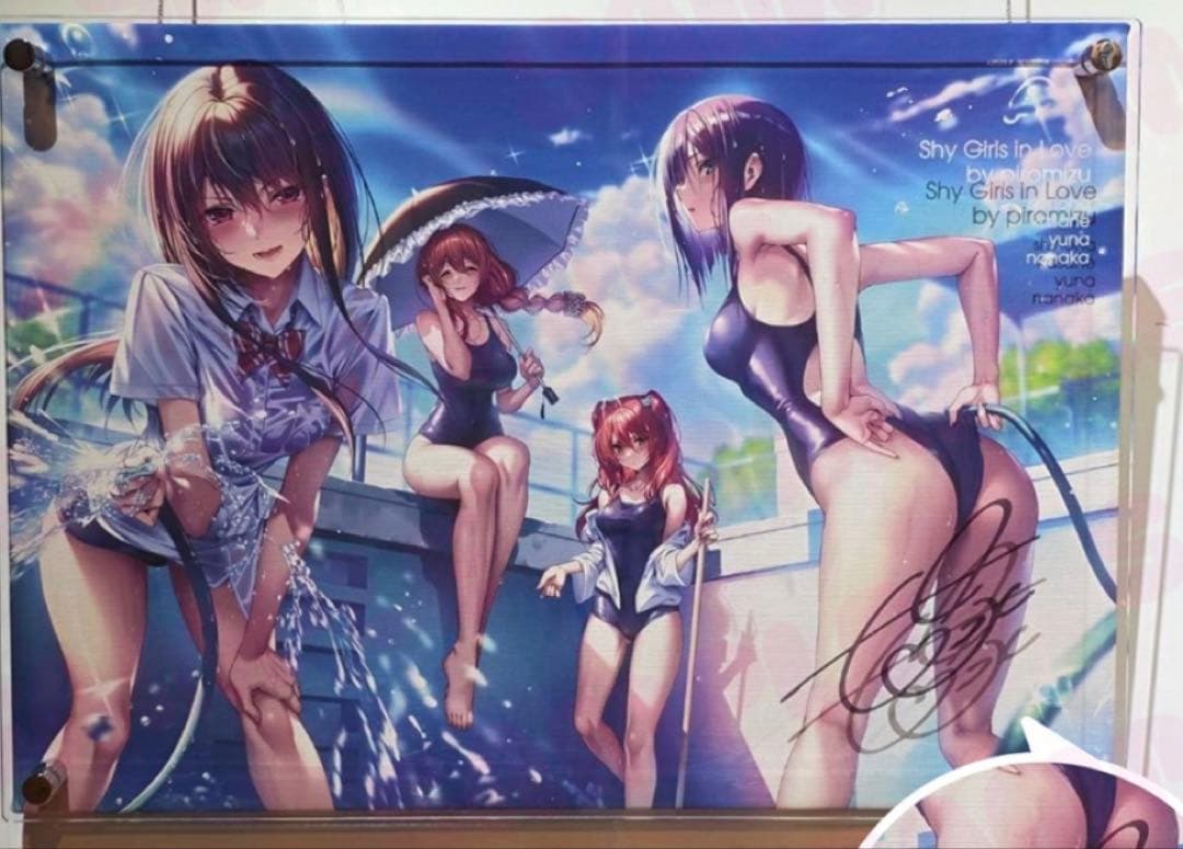 プレミアムアクリルキャンバスアート 志乃羽&華実&夕那&奈々花　直筆サイン入り