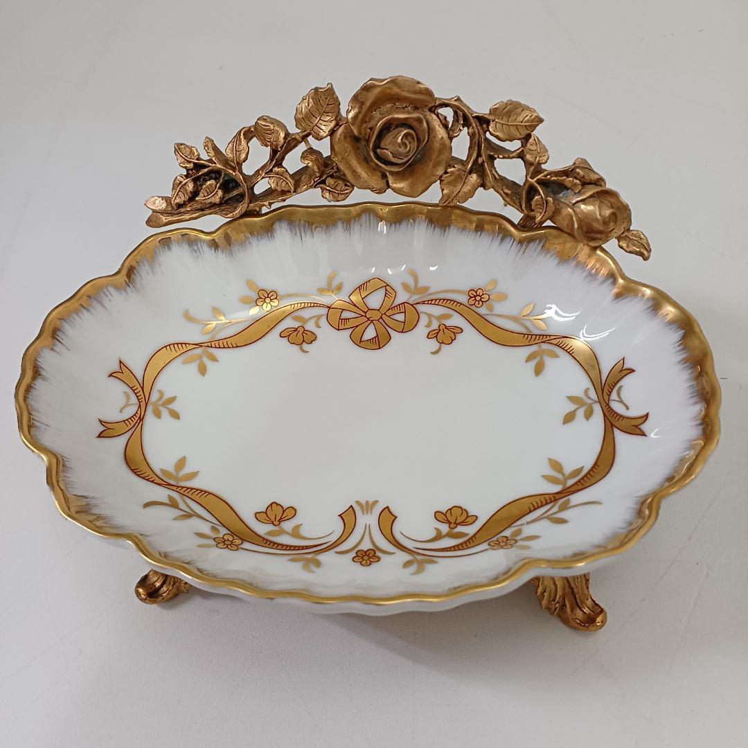 ML127　マトソン　ローズソープトレイ　ソープディッシュ　アンティーク調