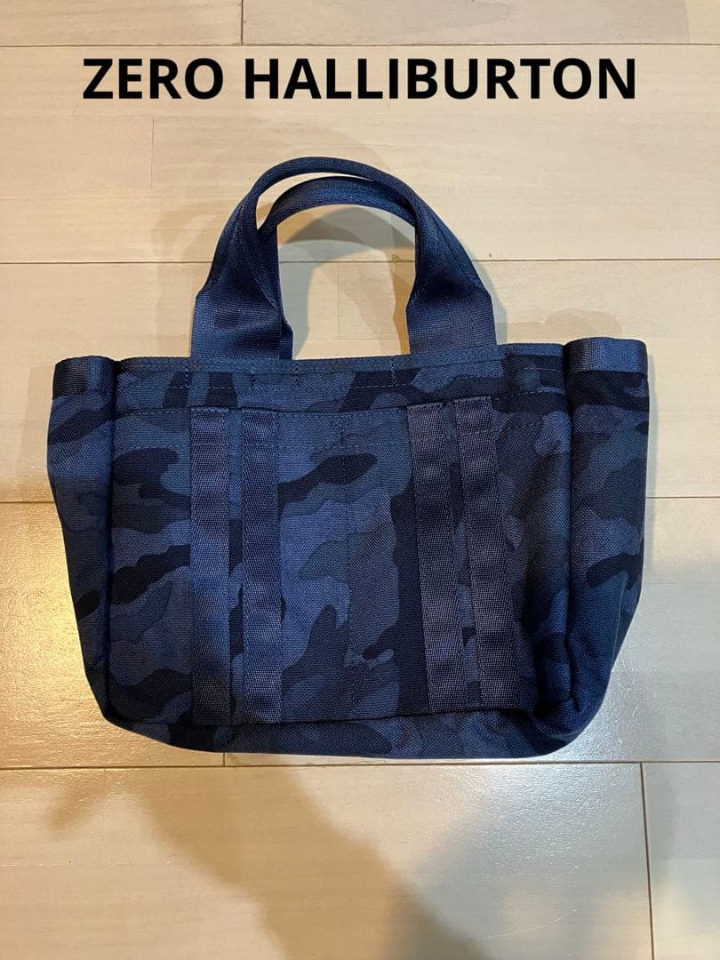 ☆未使用☆ZERO HALLIBURTON カートトートバッグ ネイビーカモ色