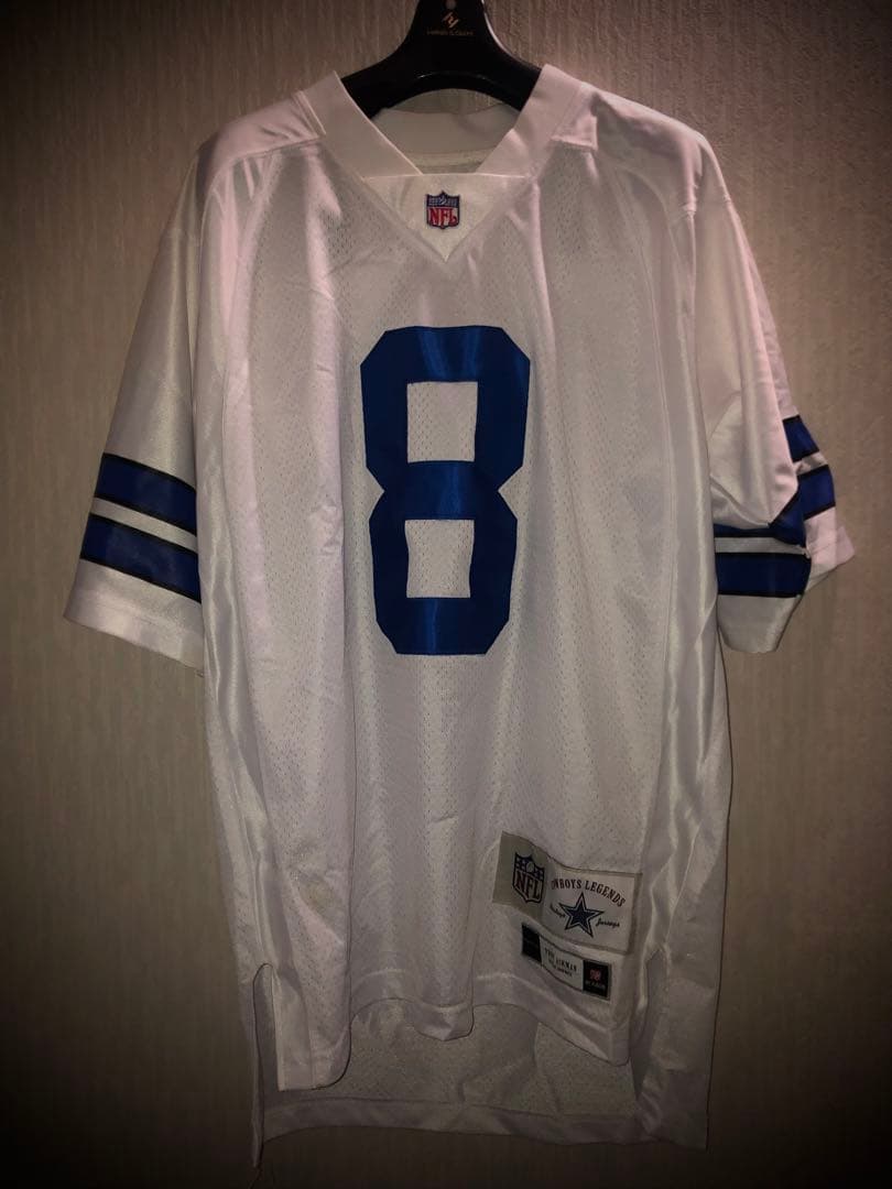 NFL アメフト AIKMAN 8 ホワイト シャツ