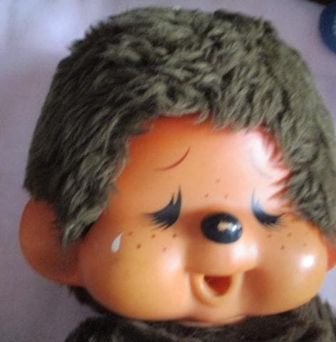 モンチッチ　ぬいぐるみ２体 セキグチ　泣き顔 赤いスタイ　男の子 BIGサイズ