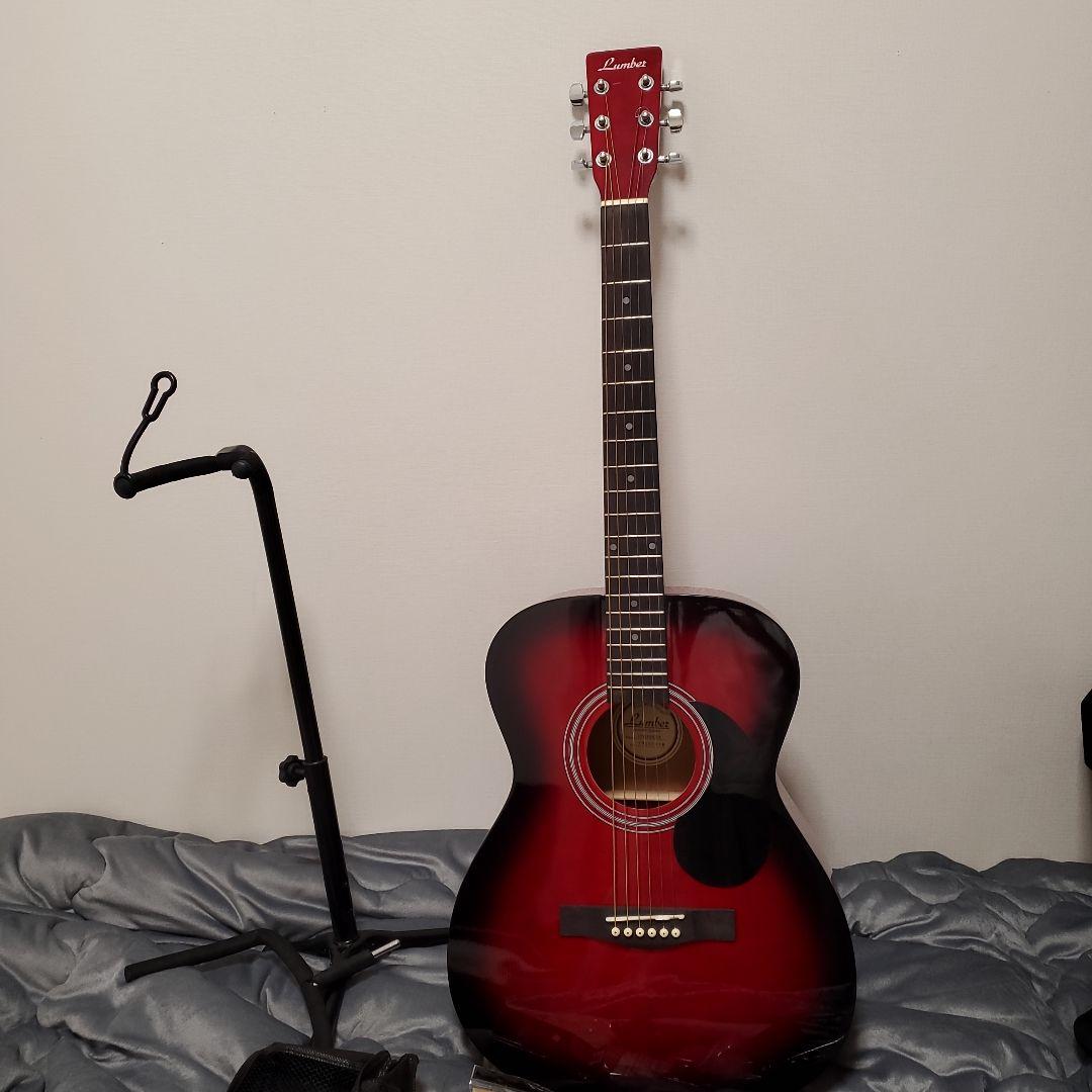 Lumber アコースティックギター 赤　レッド