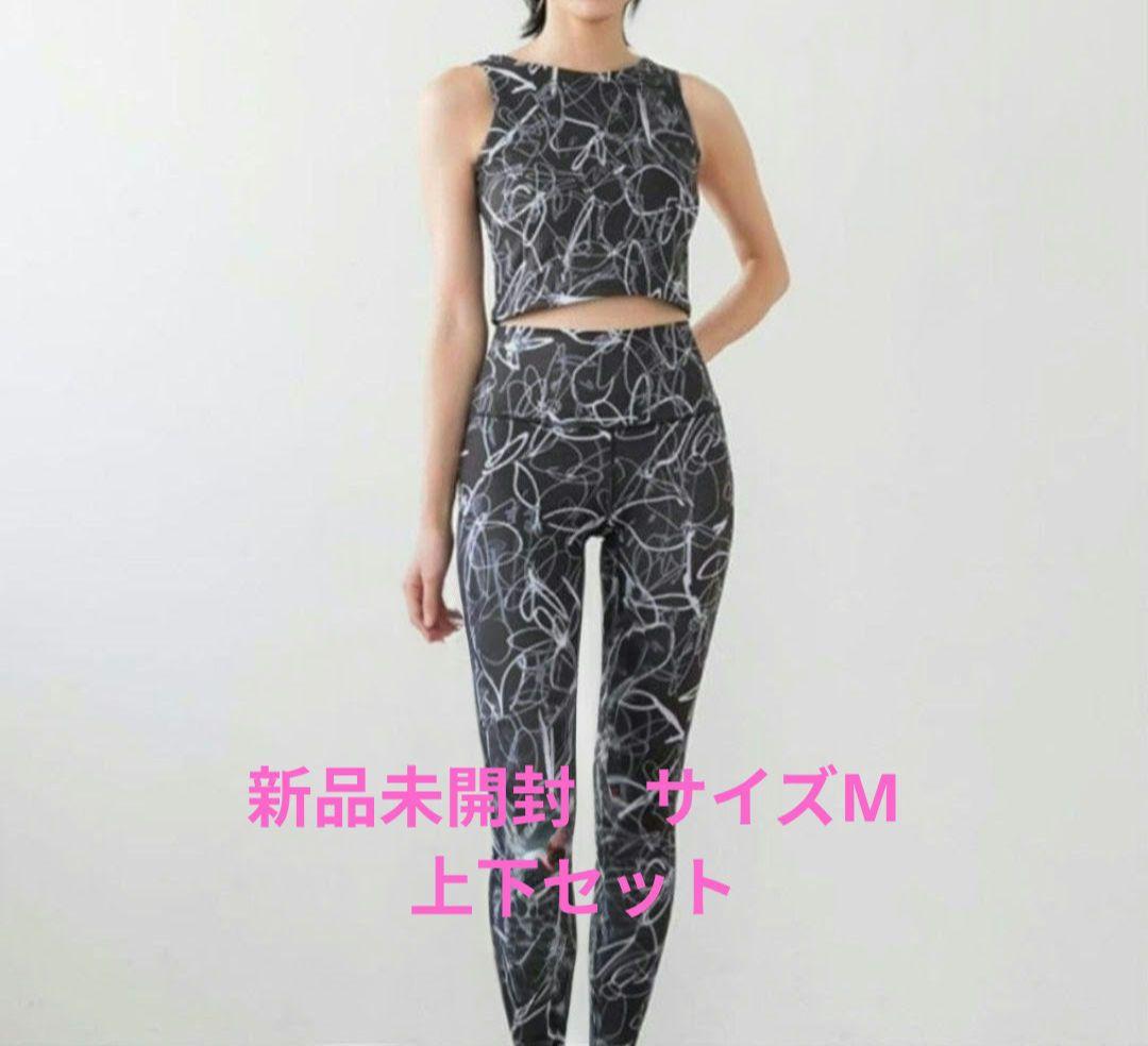 SUKALA　リボンフラワープリントブラトップレギンスヘアバンド3点セット　新品