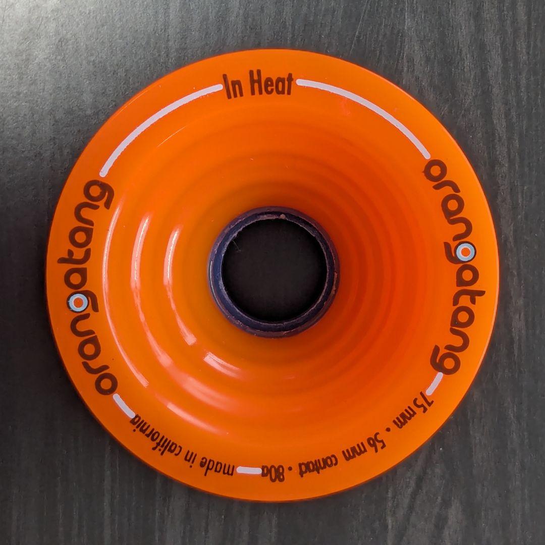 オランガタン インヒート 75mm 80a ロングボードウィール オレンジ