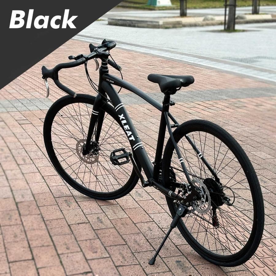 クロスバイク 自転車 マウンテンロード アウトドア ブラック1755