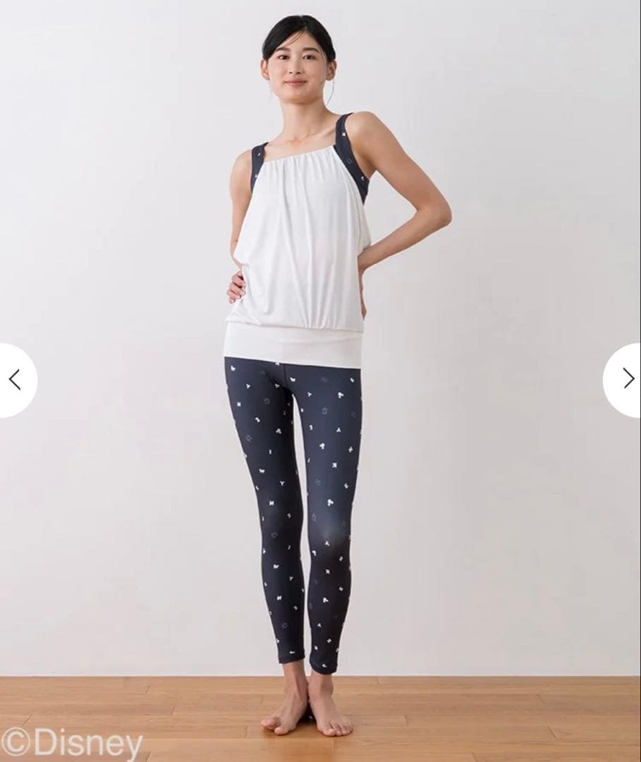 【SUKALA】Mサイズ完売品　ディズニーレイヤードタンク＆レギンスセット ラバ