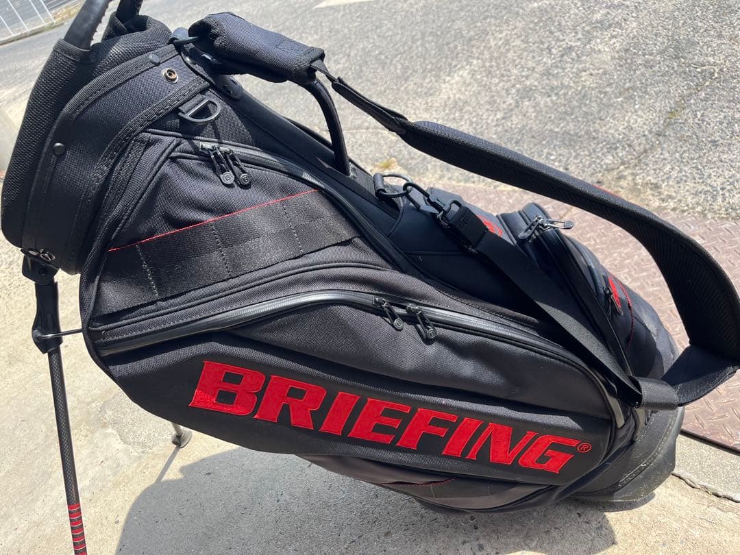 BRIEFING キャディバッグ ブラック/レッド