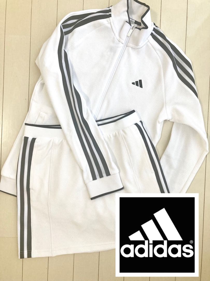 adidas ジャケット スカート セット ホワイト
