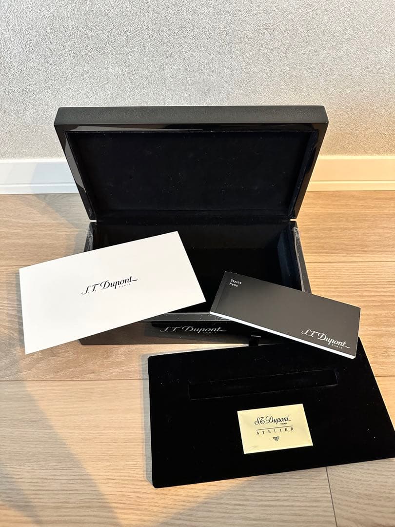 エス・テー・デュポン「ラインD ボールペン　ラージ 純正漆(ブラウンゴールド)」