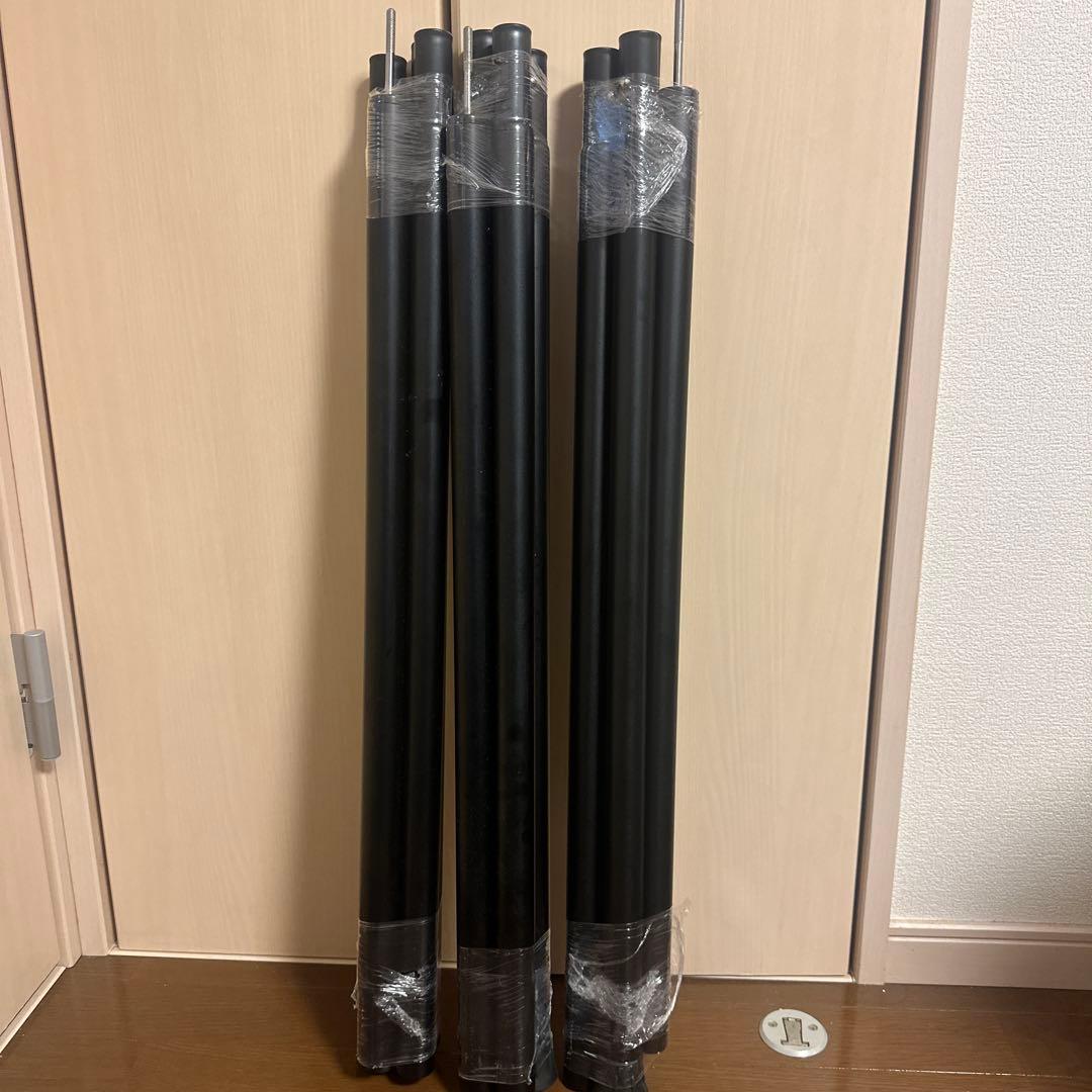 スノーピーク ウイングポール280 ブラック 3セット