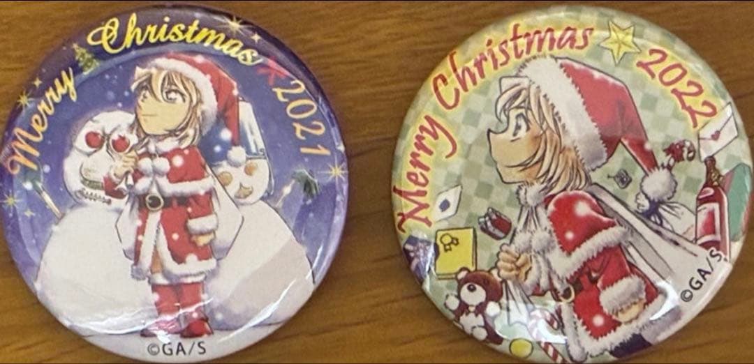 名探偵コナン　青山剛昌ふるさと館　灰原哀　クリスマス　非売品　缶バッジ　セット