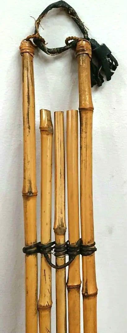 茶道具竹雲斉白竹短冊掛け