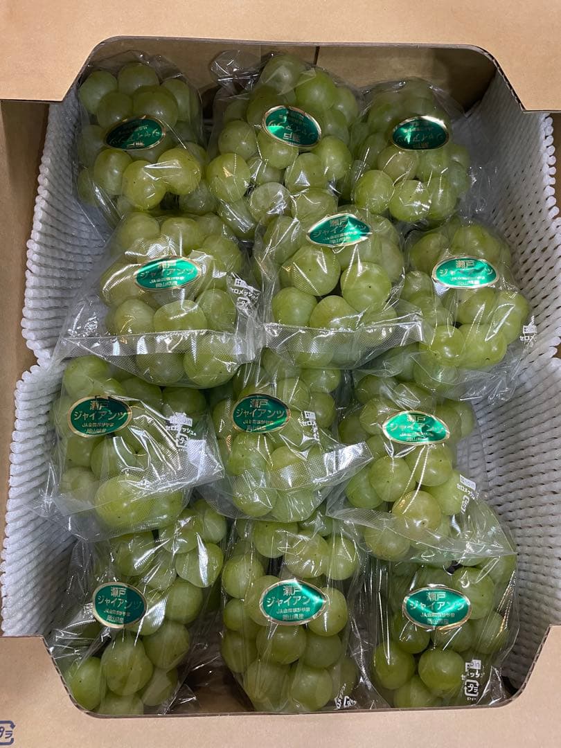 ① 【岡山県産】瀬戸ジャイアンツ　7〜12房　約5キロ