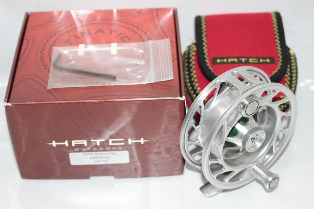 ハッチ　Hatch　Finatic　4Plus　銀/緑　3-5番　箱ケース付き
