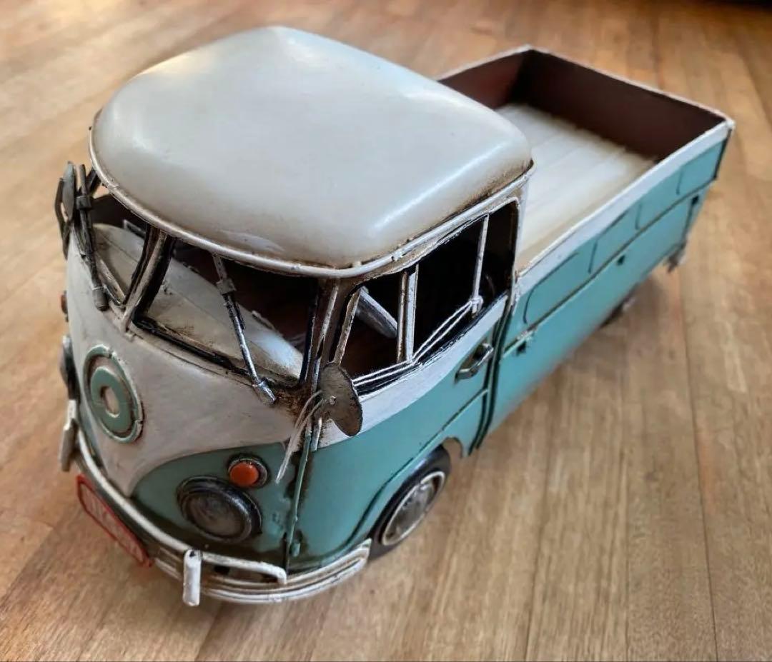 ワーゲンバス風 ブリキ製 ミニカー インテリア雑貨　①