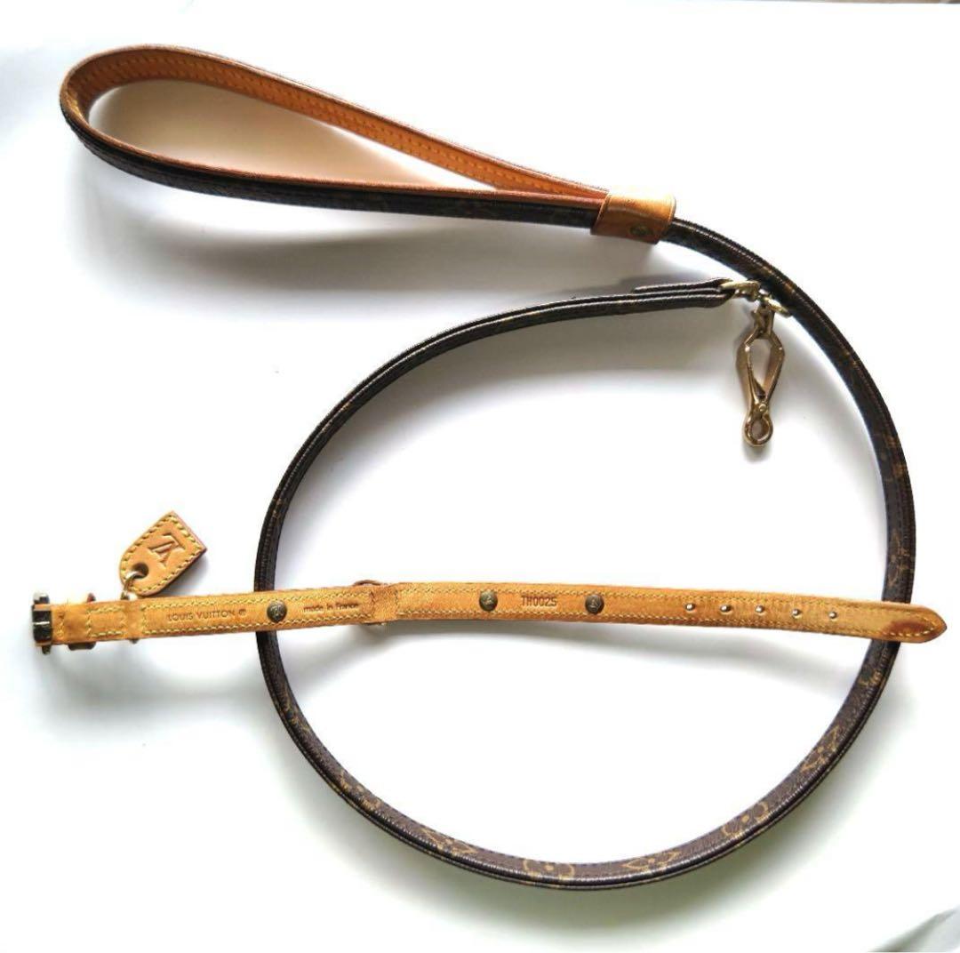 ルイヴィトン　モノグラム　リード　首輪　LOUIS VUITTON
