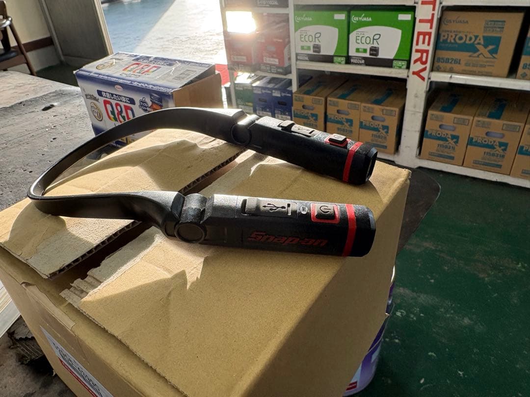 Snap-on LEDヘッドランプ ブラック/レッド