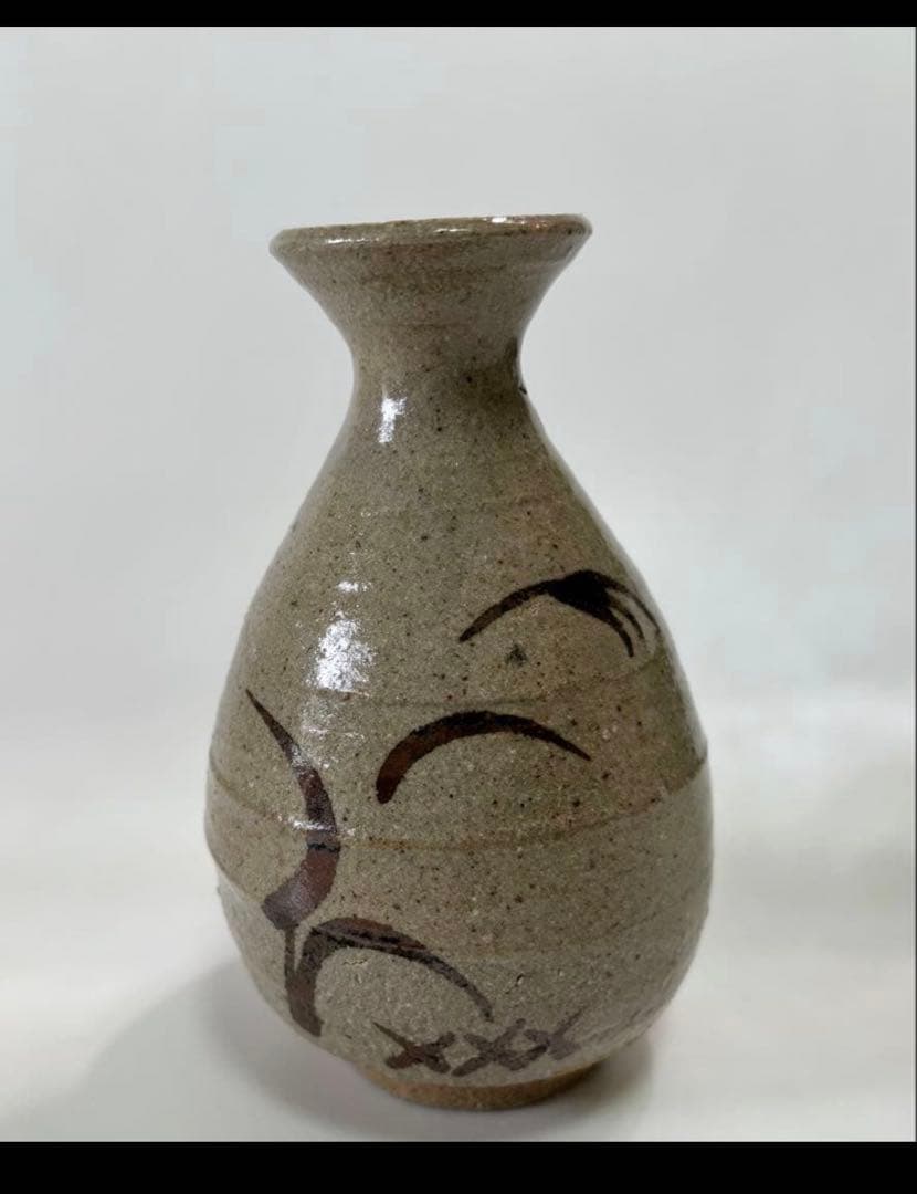 西岡小十　絵粉引　えこひき　徳利