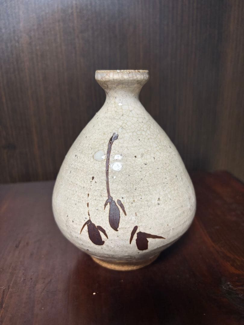 西岡小十　絵粉引　えこひき　徳利