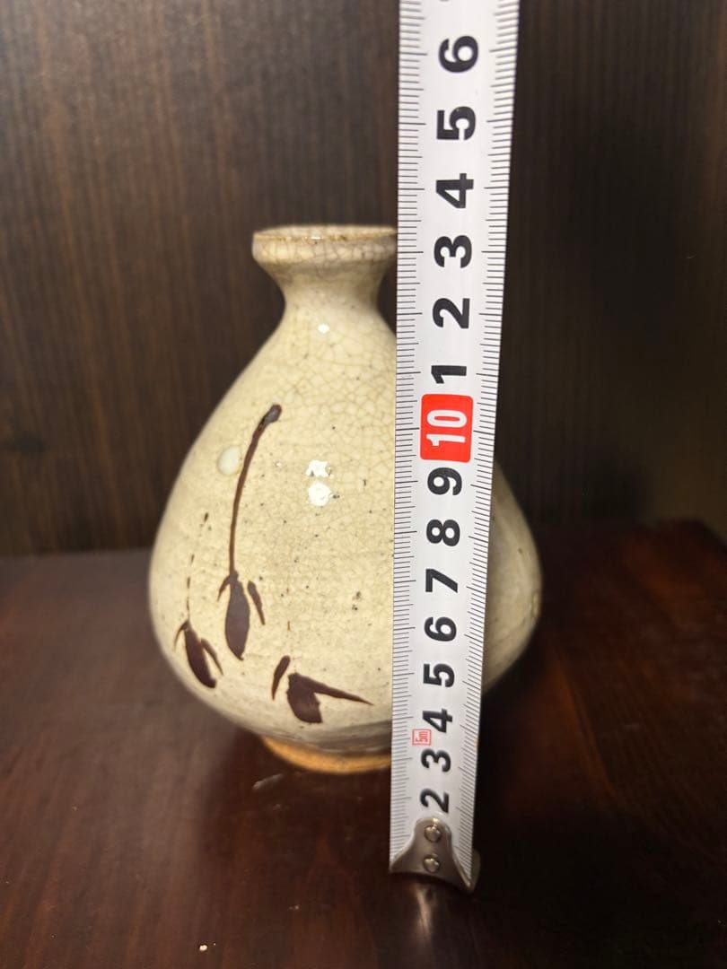 西岡小十　絵粉引　えこひき　徳利