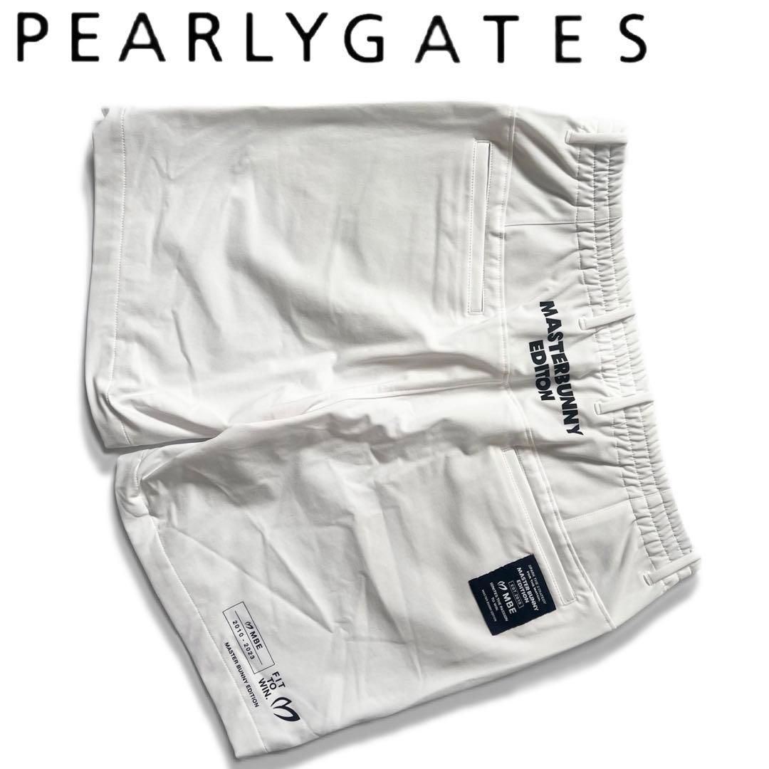 マスターバニー　パーリーゲイツ　ハーフパンツ　ロゴ　白　メンズ　L 5 ズボン