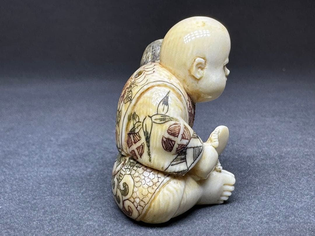極上　根付　置物　彫刻 細密細工　骨董　アンティーク