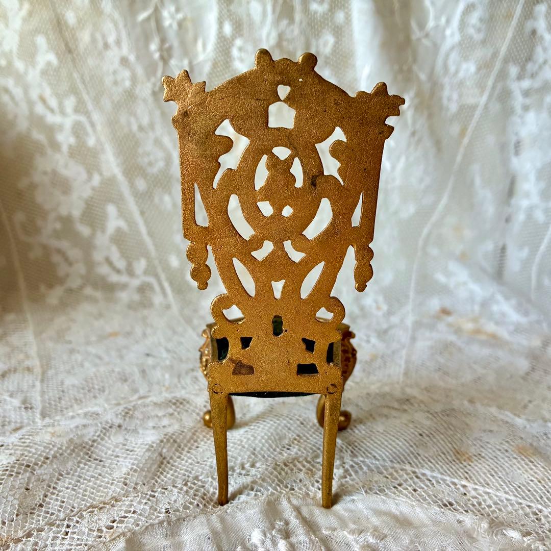 ドールチェア　人形用椅子　ミニチュアジュエリーディスプレイ　フランスアンティーク