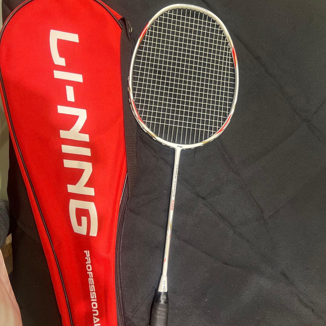 丁文重 専用LI-NING 碳纖維バドミントンラケット ケース付き