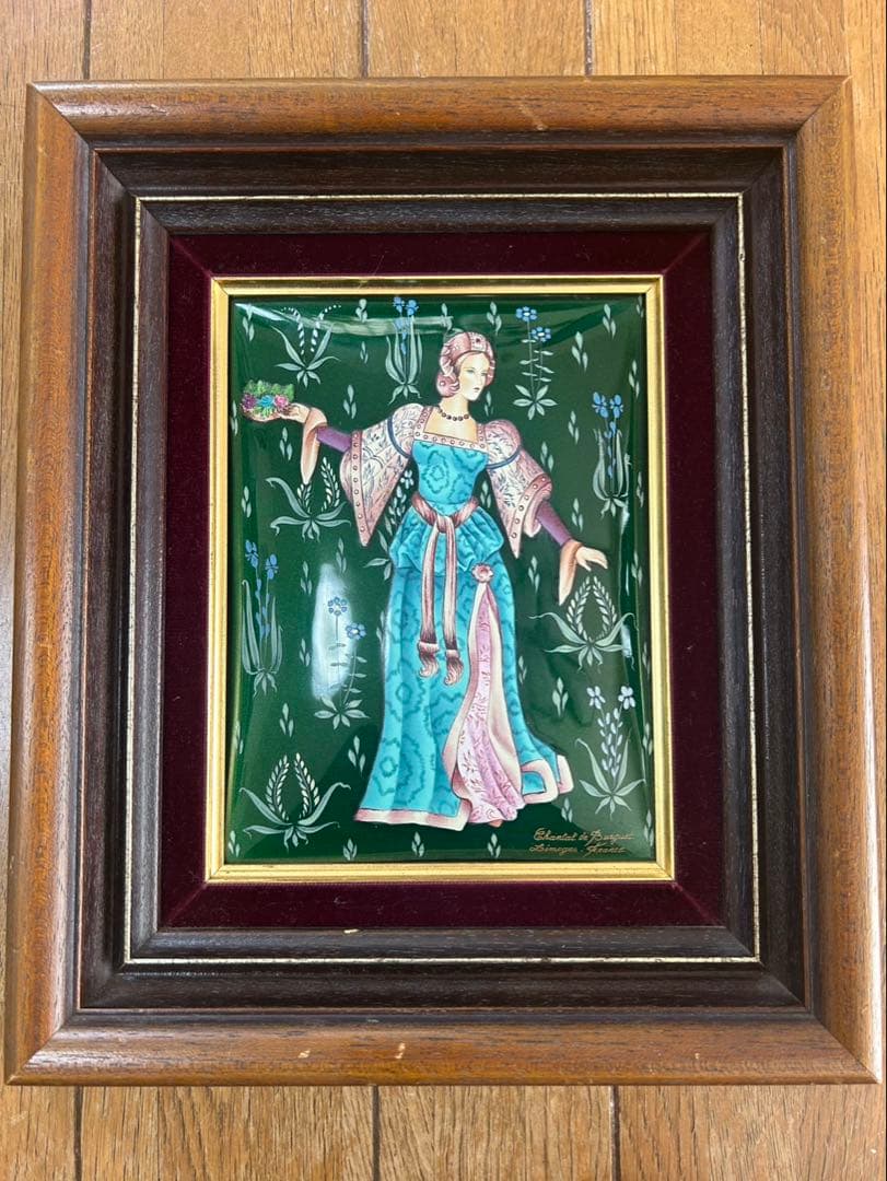 Chantal de Burguet エナメル画 女性像