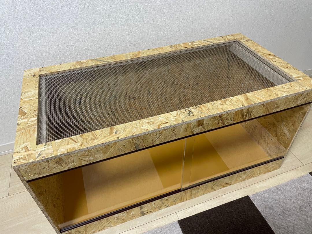 爬虫類ケージ　爬虫類飼育ゲージ　天井金網仕様　90ラック用サイズ