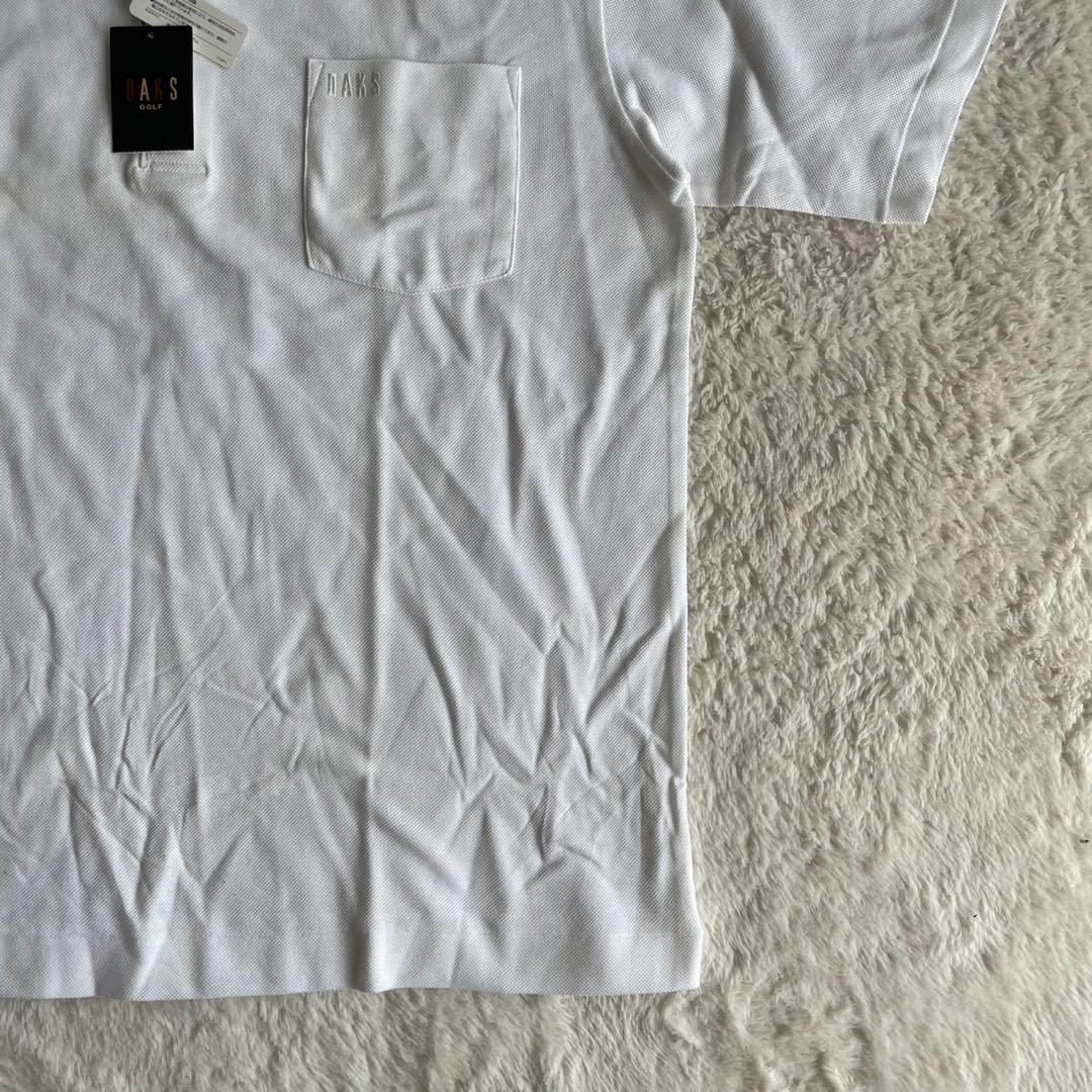 【新品】DAKS ダックス GOLF ゴルフホワイトポロシャツ