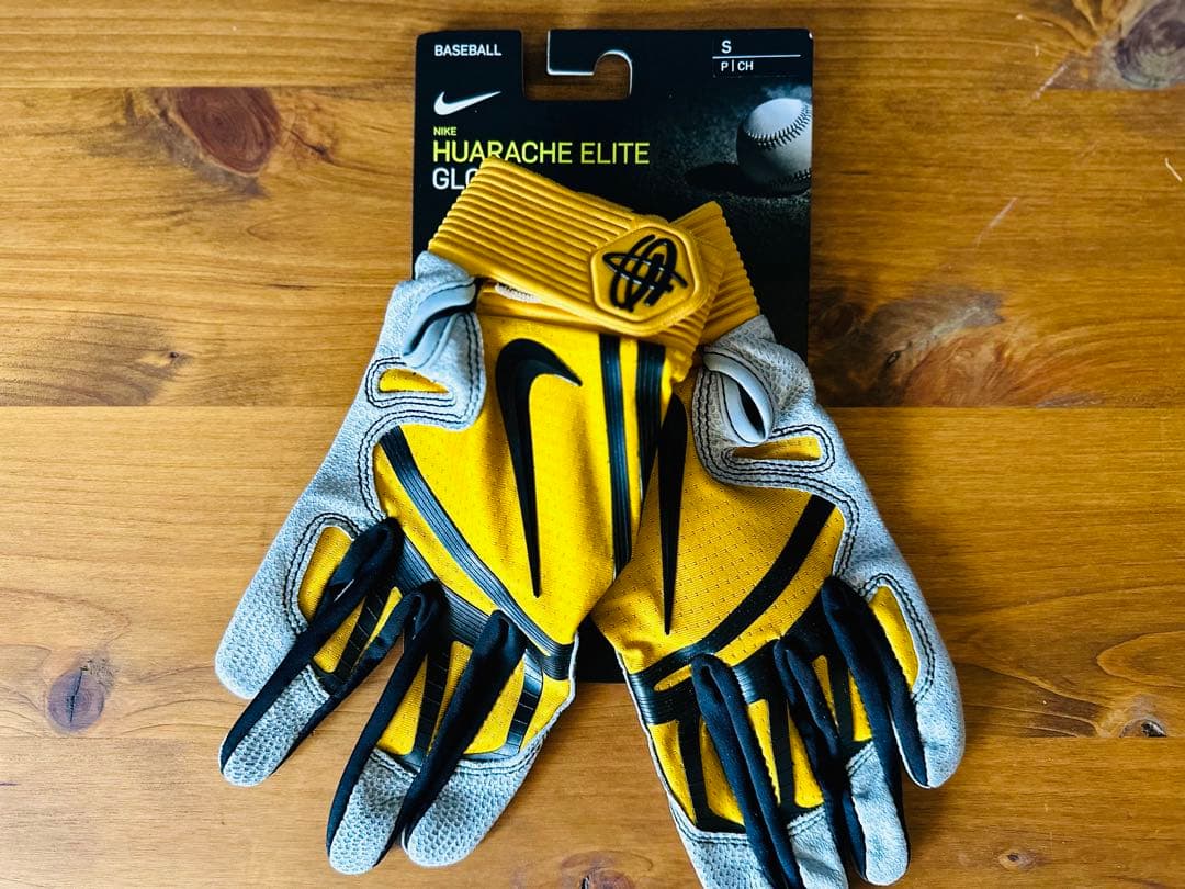 専用 新品未使用 NIKE ナイキ イエロー バッティンググローブ MLB US