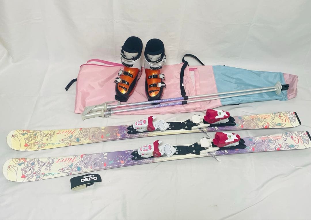 HART ROCKER ハート ロッカー130cm スキー ブーツ ストック付き