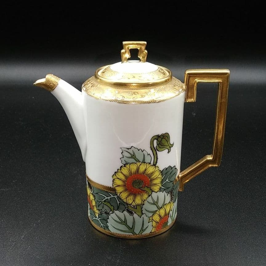 希少 オールドノリタケ ひまわり ポット